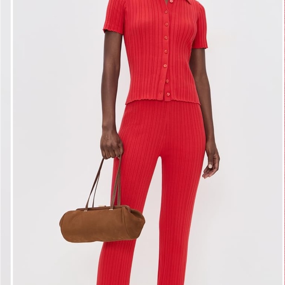 Le Bop Red Ribbed Knit Set